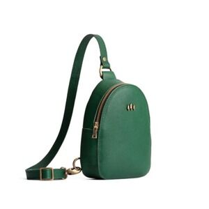 Portland Leather Goods Sydney Sling Bag Green Crossbody Leather